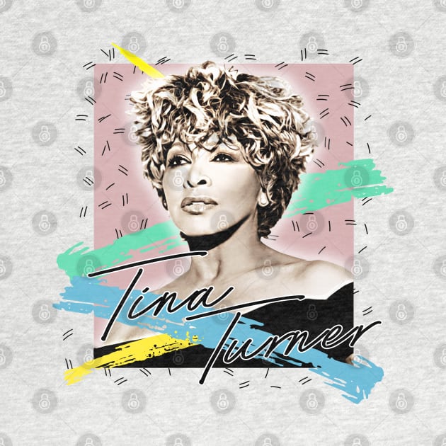 Tina Turner 1980s Style Retro Fan Art Design by DankFutura